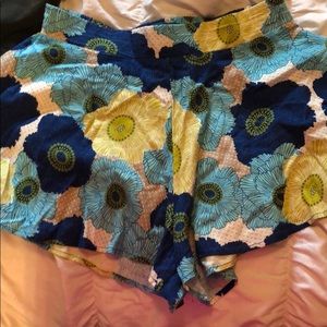 Silly Jays colorful flower flowy shorts